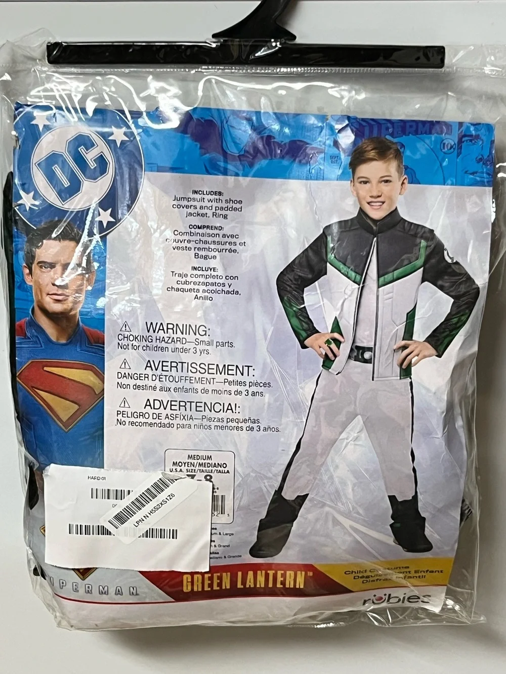 New Rubie’s Green Lantern Boys Costume Medium 7-8 DC Comics